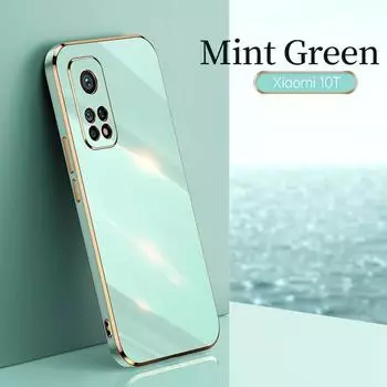 Для Xiaomi Mi 10T Pro защитный гальванический противоударный чехол Mi 8 9 10T 11 4 Note10 Note 10Pro чехол силиконовый мягкий ТПУ Xiaomi Mi 10T Pro чёрный