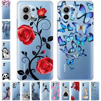 Для Xiaomi Mi 11 Lite 5G NE 11 лет, прозрачный мягкий чехол из ТПУ, прозрачные чехлы для телефонов Xiaomi mi 11 Lite 5G 4G, силиконовый чехол Funda Coque Para Mi 11 Lite