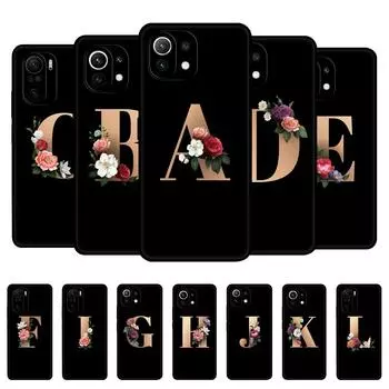 Для xiaomi Mi 11/Mi 11 Lite 5G NE 4G/Mi 11i 11 Ultra задняя крышка xiaomi11 Mi11 i черный чехол из ТПУ с забавным именем и буквой на заказ Xiaomi Mi 11