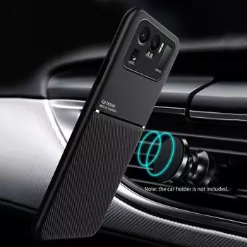 Для Xiaomi Mi 11 Ultra Чехол Автомобильный Магнитный Держатель Кожаный Чехол Мягкая Рамка Защитный Фундамент Для Mi 11 Ultra M11Ultra For Mi 11 Ultra чистый