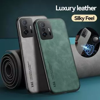 Для Xiaomi Mi 12T 11T 10T Pro 13 12 11 10 Pro Lite 9T Pro CIVI2 12 Ultra чехол из магнитной овчины, роскошный кожаный чехол For Mi 9T светло-серый