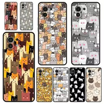 Для Xiaomi Mi 13 12T 10 12 Lite 11 Ultra 10T 11T Pro 9T чехол для телефона с изображением мультяшных котов Poco X3 NFC X4 F3 F4 M3 M4 5G чехол Poco M3