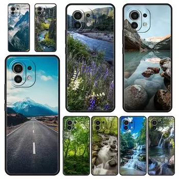 Для Xiaomi Mi 13 12T 10 12 Lite 11 10T 11X 11T Pro 9T чехол для телефона водопад природа деревья корабль Poco X3 NFC X4 F3 F4 M3 M4 5G чехол Poco X4 Pro 5G