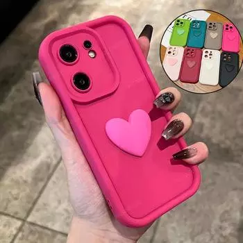 Для Xiaomi Mi 13t Pro 5g Redmi 13c 4g Poco C65 Girl Cute Love Heart Matte Case Soft Silicone Противоударный чехол для задней панели Mi13t 13tpro Redmi 13c 4g белый