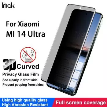 Для Xiaomi MI 14 Ultra Glass IMAK 3D изогнутое закаленное стекло для полного покрытия экрана MI 14 Ultra