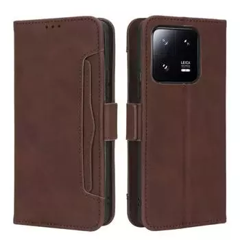 Для Xiaomi Mi 14T Pro многофункциональный кошелек слот для карт кожаный чехол для Xiaomi Mi 13T 12T 11T 10T Pro мягкий силиконовый противоударный защитный чехол For Xiaomi 13T чёрный