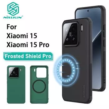 Для Xiaomi MI 15 Pro 5G чехол для телефона Nillkin Super Frosted Shield Pro Magnetic Hard PC+TPU Shell противоударный задний чехол MI 15 чёрный