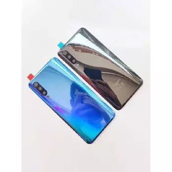 Для Xiaomi Mi 9 стеклянная задняя крышка корпуса Mi9 с клейкой задней дверью, замена жесткого аккумулятора + объектив камеры океан синий