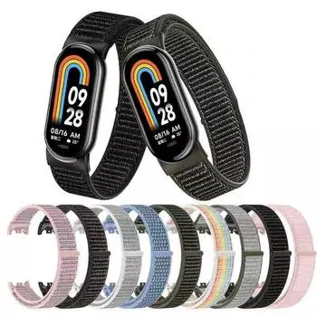 Для Xiaomi Mi Band 8 7 6 цветной мягкий нейлоновый сменный ремешок мягкий ремешок для браслета умный браслет сменные аксессуары For Mi Band 3 4 5 6 7