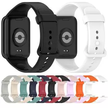 Для Xiaomi MI Band 9pro 8pro Redmi watch 4 резиновая пряжка-бабочка цветной ремешок для часов сменный ремешок на запястье спортивный ремешок для часов TPU белый