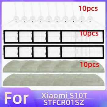 Для XIAOMI MIJIA S10T противонаматывающее подметание и мытье полов STFCR01SZ запасные части аксессуары боковая щетка HEPA фильтр салфетка для швабры