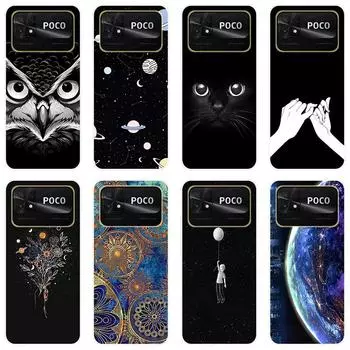 Для Xiaomi Poco C40 C 40 PocoC40 Чехол Мягкая силиконовая задняя крышка Чехол для телефона с рисунком из мультфильма Креатив For Xiaomi Poco C40