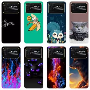 Для Xiaomi Poco C40 C 40 PocoC40 чехол Мягкая силиконовая задняя крышка модный чехол для телефона с мультяшным рисунком For Xiaomi Poco C40