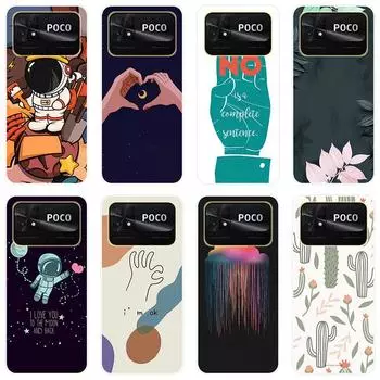 Для Xiaomi Poco C40 C 40 PocoC40 чехол Мягкая силиконовая задняя крышка Чехол для телефона с рисунком из мультфильма Разнообразие For Xiaomi Poco C40