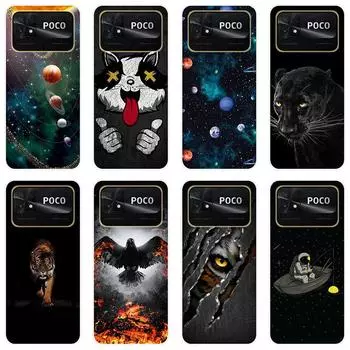 Для Xiaomi Poco C40 C 40 PocoC40 Чехол Мягкая силиконовая задняя крышка Чехол для телефона с рисунком из мультфильма Инновационный чехол For Xiaomi Poco C40