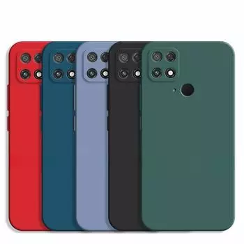 Для Xiaomi Poco C40 Чехол Xiaomi Poco C40 Чехол TPU Противоударный Жидкий Силиконовый Защитный Чехол для Телефона Xiaomi Poco C40 Poco C40 чёрный