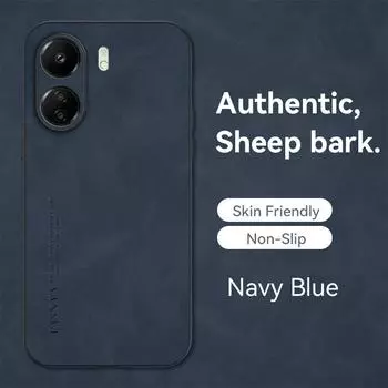 Для Xiaomi Poco C65 C 65 4G Чехол Мягкий силиконовый край Жесткая задняя крышка Чехол для телефона из искусственной кожи For Xiaomi Poco C65 4G чёрный