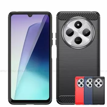 Для Xiaomi Poco C75 Чехол Xiaomi Poco C75 Чехол Противоударный Силиконовый Матовый ТПУ Защитный Чехол Для Телефона Для Xiaomi Poco C75 For Poco C75 чёрный