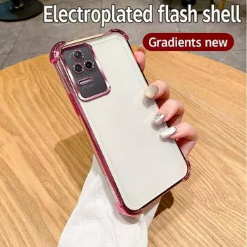 Для Xiaomi Poco F4 Чехол Poco F4 Чехол Redmi K40s Чехол для телефона Redmi K50 K50 Pro Бампер противоударный защитный чехол прозрачная гальваническая пластина For Poco F4