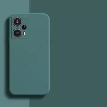 Для Xiaomi Poco F5 Чехол Poco F5 Pro Чехол Мягкий жидкий силиконовый бампер Чехлы для телефонов Poco F5 X5 Pro M5 M5S M4 C50 C40 X4 F4 GT F3 For Poco X3 чёрный