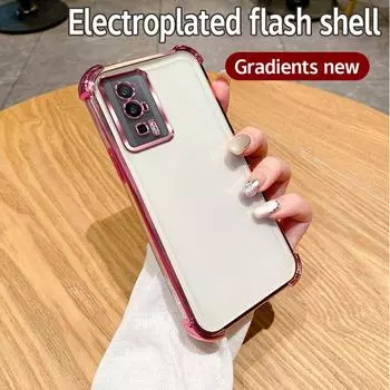 Для Xiaomi Poco F5 Pro Чехол Poco F5 Pro Чехол Redmi K60 K60 Pro Чехол для телефона Бампер Противоударный Защитный Чехол Прозрачная гальваническая пластина For Poco F5 Pro