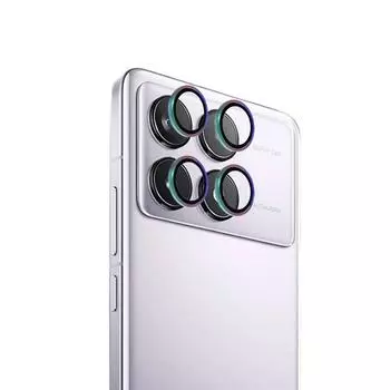 Для Xiaomi POCO F6 Pro Защитная пленка для объектива камеры из алюминиевого сплава, закаленное стекло для Poco F6Pro Len, защитная пленка For POCO F6 Pro серебряный