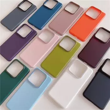 Для Xiaomi POCO F6 Redmi K70 Pro Прочная металлическая рамка для объектива с большим отверстием на ощупь, защитный чехол для ПК, задняя крышка в виде ракушки K70/ K70 Pro чёрный