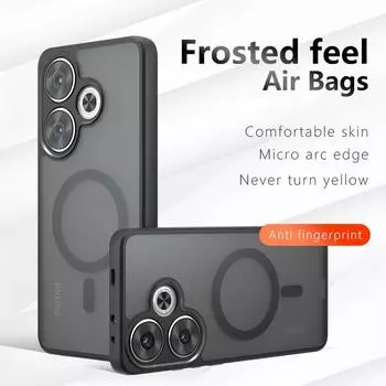 Для Xiaomi Poco F6 X6 M6 Plus Pro 4G матовый противоударный чехол TPU с защитой от отпечатков пальцев, устойчивый к падениям, не желтеющий, задняя крышка, корпус Poco X6 прозрачный черный