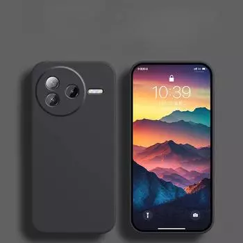 Для Xiaomi POCO F7 Ultra F7ultra жидкий силиконовый чехол для POCO F7 Pro чехол конфетного цвета матовый мягкий TPU защитный чехол для камеры телефон бампер For POCO F7 Ultra чёрный