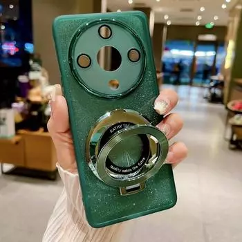 Для Xiaomi Poco M4 M5 5G Bling Ring Holder Противоударный чехол Блестящий мягкий чехол из ТПУ для Poco X5 X5 Pro F5 For Poco X5 5G светло-синий