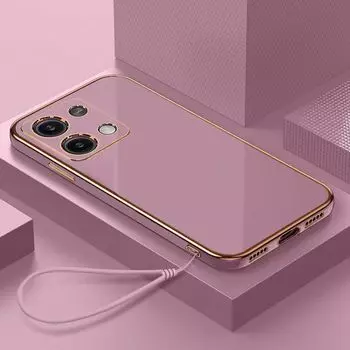 Для Xiaomi POCO M6 Pro Чехол Poco x6 POCO x6 pro poco M6 Чехол Роскошный квадратный чехол для телефона с покрытием Мягкая силиконовая задняя крышка Fundas Poco M6&Case & Strap