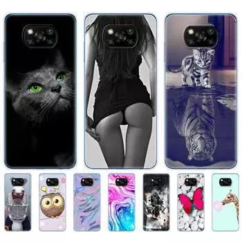 Для Xiaomi Poco X3 NFC силиконовый чехол с мягкой задней панелью для POCO X3 pro, чехол из ТПУ, бампер для Poco X 3 PocoX3 NFC 6,67 дюйма, Global Phone etui POCO X3 NFC