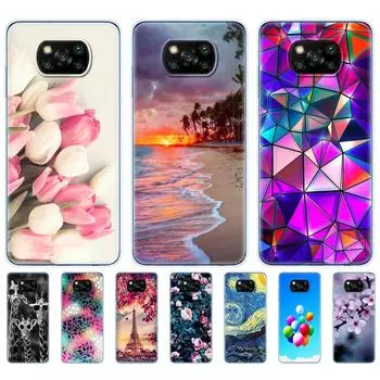 Для Xiaomi Poco X3 NFC силиконовый чехол с мягкой задней панелью для POCO X3 Pro чехол из ТПУ, бампер для Poco X 3 PocoX3 NFC 6,67 дюйма, глобальный чехол для телефона For POCO X3 NFC