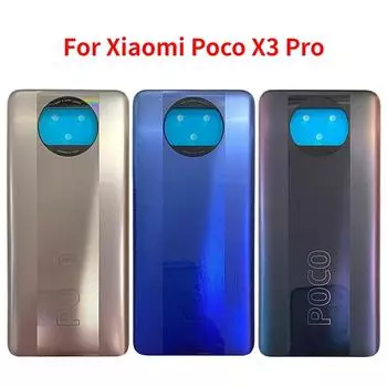 Для Xiaomi Poco X3 Pro M2102J20SG задняя панель аккумулятора, задний корпус, замена двери синий