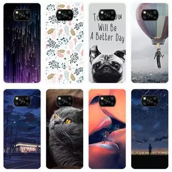 Для Xiaomi Poco X3 Pro PocoX3 X 3 Pro чехол Мягкая силиконовая задняя крышка модный чехол для телефона с мультяшным рисунком For Xiaomi Poco X3 Pro