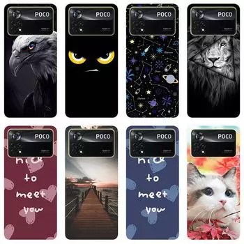 Для Xiaomi Poco X4 Pro 5G PocoX4 Pro 5G чехол Мягкая силиконовая задняя крышка чехол для телефона с изображением животных For Xiaomi Poco X4 Pro 5G