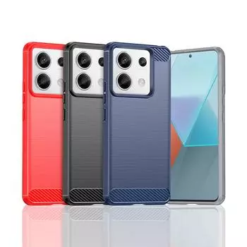 Для Xiaomi Poco X6 5G чехол роскошный силиконовый противоударный оригинальный матовый защитный чехол для телефона из ТПУ для Xiaomi Poco X6 Pro 5G Poco X6 чёрный