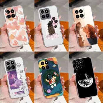 Для Xiaomi Poco X6 C50 C51 F5 X6 Pro Чехлы-накладки на заднюю панель «Красивая девушка-космонавт» Прозрачная мягкая силиконовая защита для экрана Модные сумки для телефонов Корпус для Xiaomi Xiaomi Poco F5