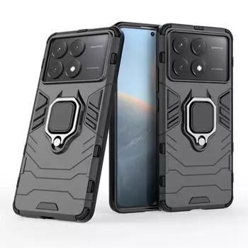 Для Xiaomi Poco X6 Pro 5G чехол с противоударной подставкой и магнитной броней, чехлы для телефонов Poco M6 X5 X4 Pro M5S F4 F3, задняя крышка Fundas For POCO F5 красный