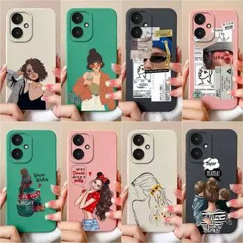 Для Xiaomi Poco X6 Pro F6 M6 F5 задние чехлы из жидкого мягкого силикона, матовые, супер противоударные, довольно милые чехлы для телефонов для девочек, корпус для Xiaomi, чехол-бампер Xiaomi Poco M6 5G