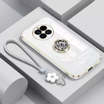 Для Xiaomi Poco X6 Pro M6 M5 M4 F5 F4 F6 F3 F2 X4 X3 X5 C65 M5s M4 Pro 4G 5G с ремешком, роскошный чехол с бриллиантовым держателем POCO X6 Pro 5G розовый