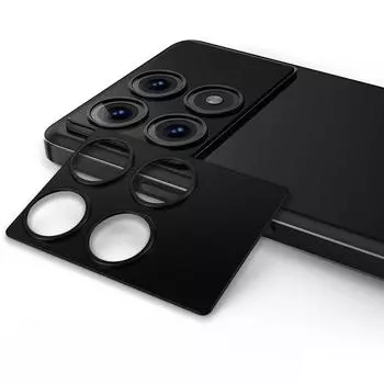 Для Xiaomi Poco X6 Pro защитная пленка для объектива камеры из алюминиевого сплава, металлическая наклейка, кольцо для POCO PocoX6 X6Pro, защитная пленка Poco X6 Pro 5G чёрный