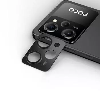 Для Xiaomi Poco X6 X5 Pro Роскошный круглый металлический объектив с защитой от царапин, защитный бампер, защитное кольцо Poco X5 чёрный