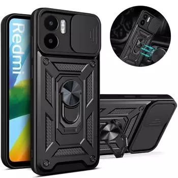 Для Xiaomi Redmi 10 5G чехол Броня противоударный слайд-камера защитный чехол для телефона Redmi 10 Redmi10 магнитный держатель с кольцом задняя крышка For Redmi 10 5G золотой