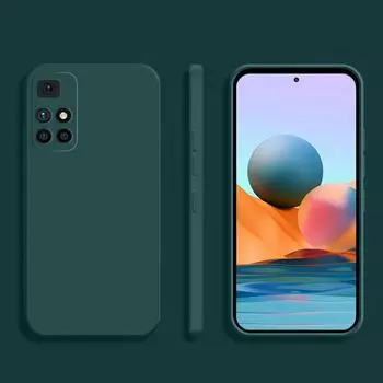 Для Xiaomi Redmi 10 Чехол Redmi 10 4G 2022 Чехлы Candy Silicone Soft TPU Противоударный бампер Чехол для телефона Redmi 10 Prime Redmi 10 4G зелёный