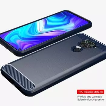 Для Xiaomi Redmi 10x 4G Note9 Мягкий силиконовый чехол Противоударный матовый чехол для redmi note 9 redmi10x 4g Противоударные чехлы для телефонов For Redmi 10x 4G чёрный
