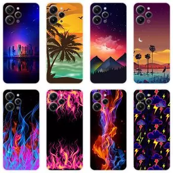 Для Xiaomi Redmi 12 Redmi12 4G чехол Мягкая силиконовая задняя крышка чехол для телефона с рисунком For Xiaomi Redmi 12 4G