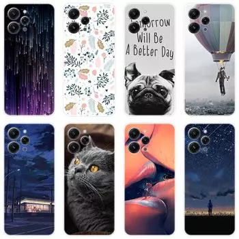 Для Xiaomi Redmi 12 Redmi12 4G чехол Мягкая силиконовая задняя крышка модный чехол для телефона с мультяшным рисунком For Xiaomi Redmi 12 4G