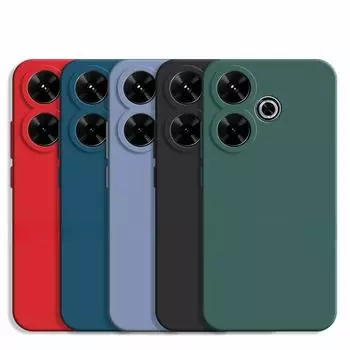 Для Xiaomi Redmi 13 Чехол Xiaomi Redmi 13 4G Чехол TPU Противоударный Жидкий Силиконовый Телефон Задняя Крышка Для Xiaomi Redmi 13 Redmi 13 4G чёрный