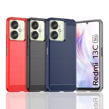 Для Xiaomi Redmi 13C чехол Xiaomi Redmi 13C противоударный оригинальный роскошный защитный чехол из ТПУ для задней панели телефона Xiaomi Redmi 13C Redmi 13C чёрный
